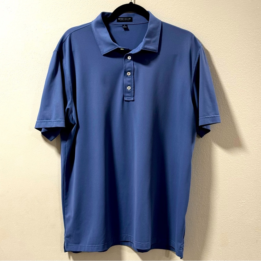 Peter Millar Blue Polo Shirt - Men's XL. Crown crafted #446